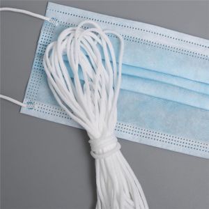 White Elastic Earloop Cord Band Roll For Disposable Face Mask