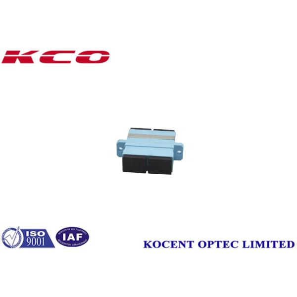 SC/UPC Fiber Optic Adapter - Blue Duplex with Flange