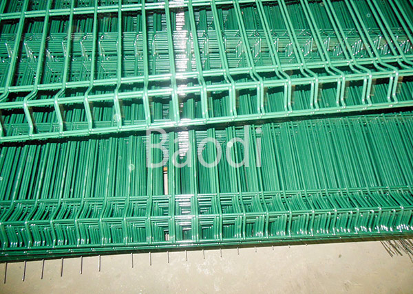 Green Polyester Wire Mesh Fence , Easy Install Welded Security Fence Panels