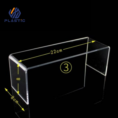 Convenient Clear Acrylic Display Stands Polishing Surface Lightweight OEM Logo
