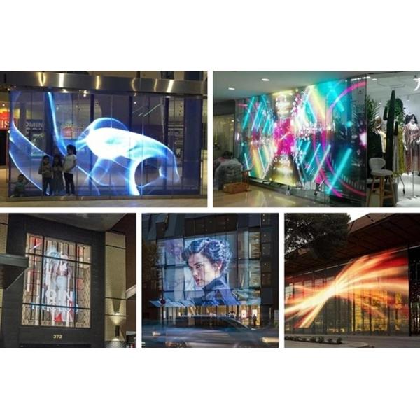 Indoor P3.9-P7.8 Glass Window Led Display Screen For Shop 5000 cd/sqm