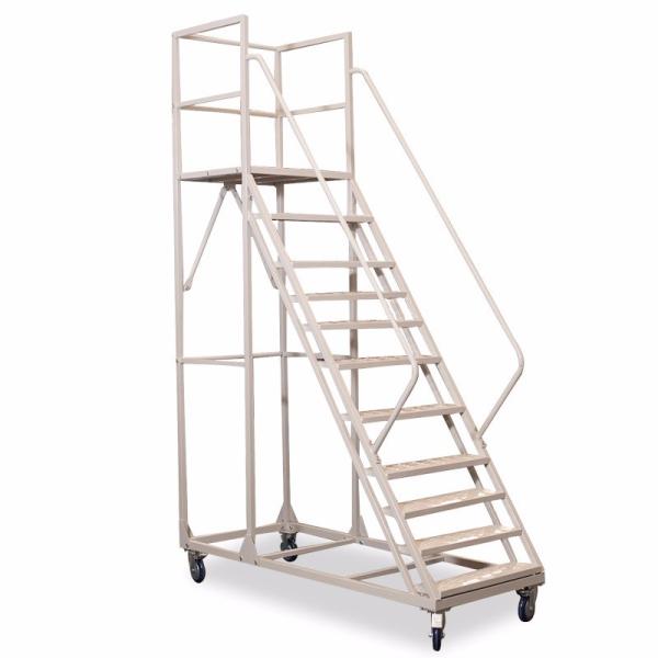 Movable Platform Step Ladders With Handrails Pulley Ladder
