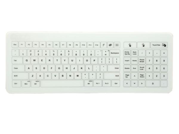 Quality Capacitive Medical Soft Touch Wireless Keyboard , ABS Enclosure IP67 Touch Type Keyboard for sale