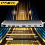 12 In 1 Fast Charging USB Hub 100W With Screen Share Function