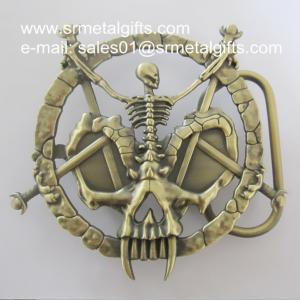 Metal Halloween skeleton pin belt buckle, Halloween day skeleton belt buckles