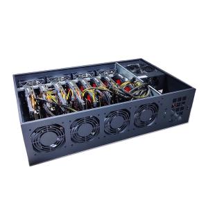 China Cryptocurrency Crypto Mining PC 8GPU Dual Core G3220 Power Supply 2000w LGA1150 Ethereum Coin Rig wholesale