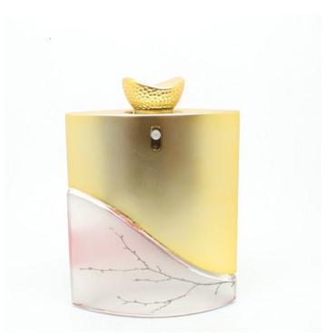 Quality Gold Luxurious Custom Glass Perfume Bottles Screen Printing Surface Handling for sale