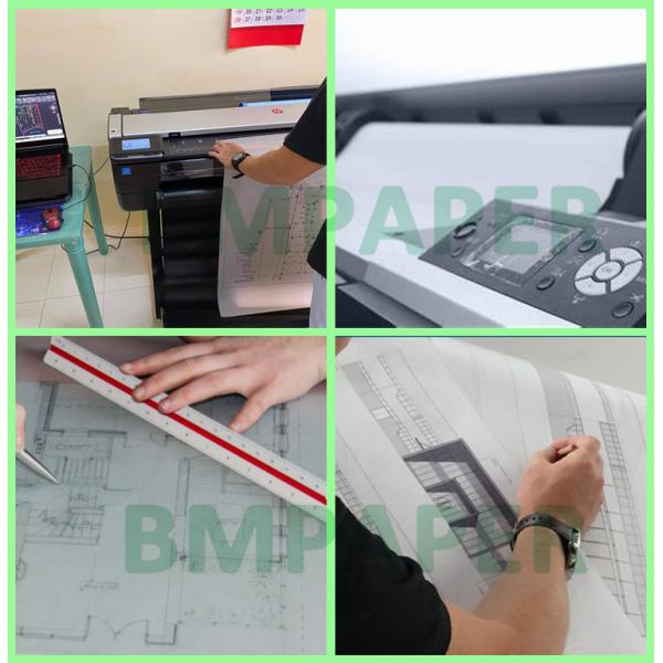 20lb Uncoated Ultra White Inkjet Plotter Paper For Wide - Format Printers 
