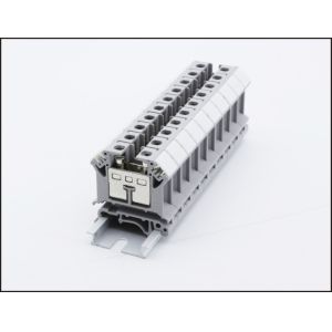 China 101A / 800V M6 Screw 12.2mm Rail Mount Terminal Block PA66 / UL94-V0 Brass wholesale