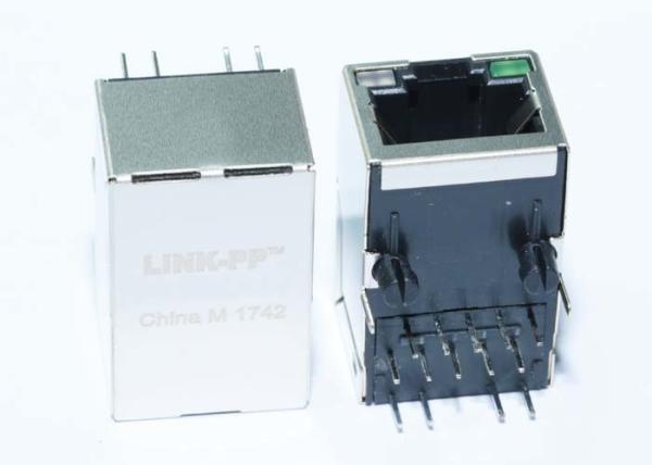 Quality ARJ11D-MDSH-A-B-GLU2 Single Port RJ45 With Integrated Magnetics For ATM Switches for sale