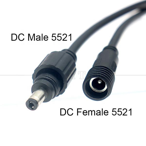 Waterproof IP68 IP67 Male to Female 5.5X2.1mm 5.5x2.5mm 3.5x1.35mm Jack DC Power Extension Cable