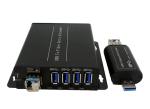 USB 3.0 To Fiber Hub, can split 1 USB3.0 interface to 4 downstream USB3.0