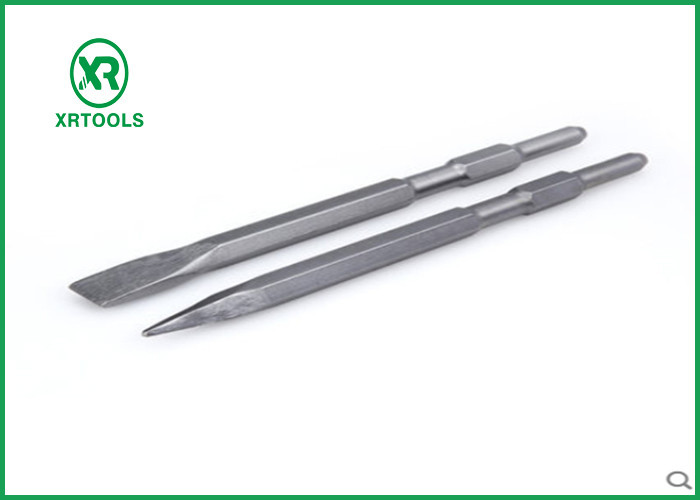 Hexagonal Shank Electric Masonry Chisel , 17 * 400mm Diamond Point Chisel