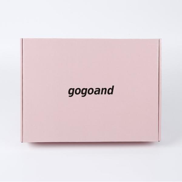Wholesale custom logo foldable pink corrugated product packaging box aircraft box mail shipping box