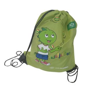 China Polyester CMYK 34x45cm 210D Eco Friendly Drawstring Bags wholesale