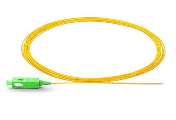 Quality SC/APC OS2 Singlemode 2.0mm G652D Fiber Optic Pigtail In FTTx Yellow Jacket for sale