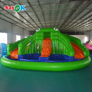China Sayok Commercial Inflatable Trampoline Slides Inflatable Jumping Castle Slide wholesale