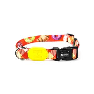 China Wide Orange Reflective Dog Collars 1 1.5 2 3 inch Personalized Reflective Puppy Collar wholesale