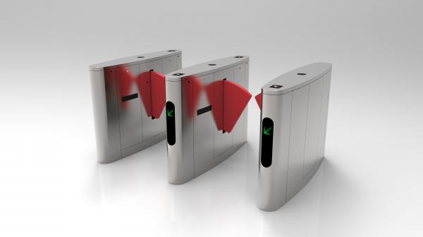 Metro Anti - Pinch Flap Barrier Gate Matching Of Various Identification Systems