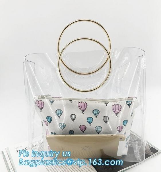 pvc candy bag cross body candy shoulder bag with chain, Clear PVC Beautician Fashion shoulder bag for women and girls, T