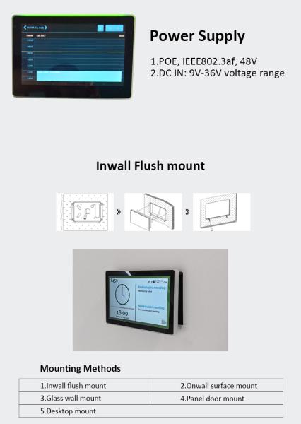 Quality Sibo Customized Wall Mount Android Tablet PC With Rj45 Port No Physical Button Touch Screen for sale
