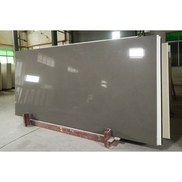 Granite Textured 18MM Speckled Grey Artificial Floor Tile Quartz