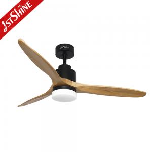 China Wobble Free 3 Solid Wood Blade Ceiling Fan With Remote Control wholesale