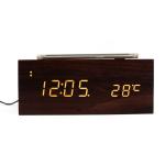 Multi-function Bluetooth Speaker : wireless charger + clock+thermometer