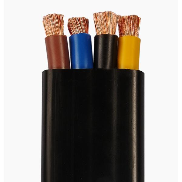 BS EN 50214 H05VVH6-F PVC Insulated Cable Flat 4 Core Copper Conductor
