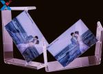 Plexiglass PMMA Custom Acrylic Frames Double Rotating U Shape Picture Table