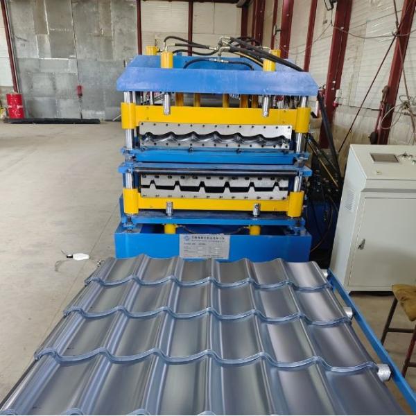 350H Steel Double Layer Roofing Sheet Roll Forming Machine 380V 50Hz 3 Phase