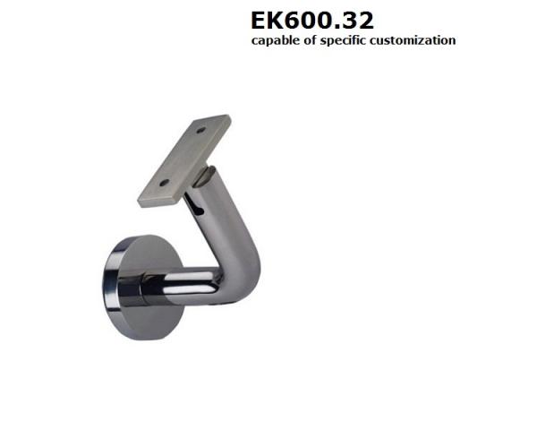 Square tube adjustable wall handrail bracket for flat handrail-EK600.32