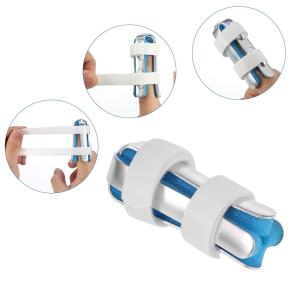 Adjustable finger splint S M L size finger support with foam blue color