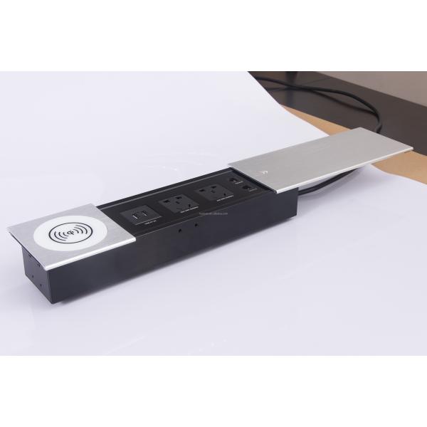 100-240V Power Conference Table Top Desktop Electrical Outlet RJ45 Cat6 Port