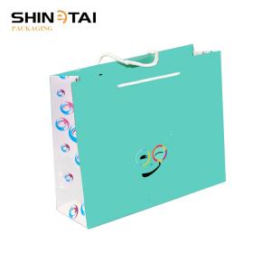 China Blue Paper Bag Design Customised Paper Bag wholesale