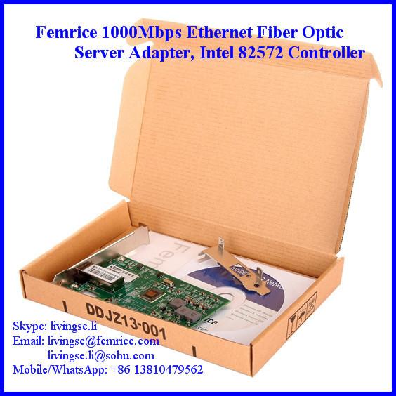Quality Femrice 1G Ethernet Single Port PCI Express x4 Workstation Application Network Adapter for sale