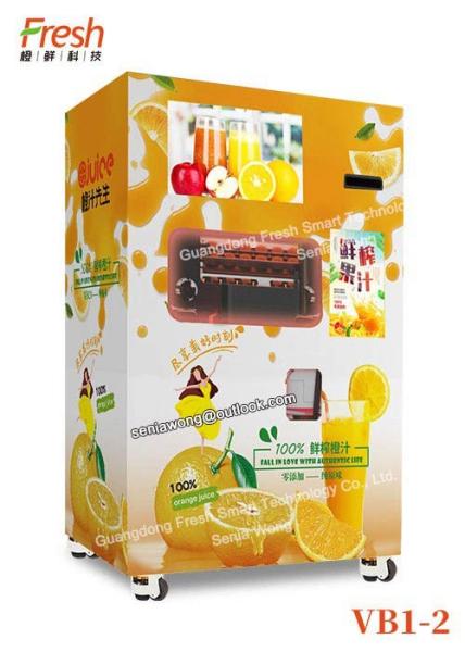 Quality pure orange fresh juice mutilfunction Squeezing Automatic Beverage Vending Machine for college drinking withlarge window for sale