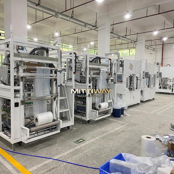 Poly Bag Inserter Robot Bag Case Packer Line Machine Automatic