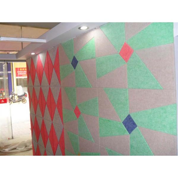Soundproof Material Noise Reduce Polyester Fiber Acoustic Panel / Decorative Sound Absorbing Panels