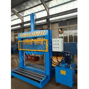 China Fully Automatic Rubber Cutting Machine Vertical Rubber Bale Cutter 80KN on sale