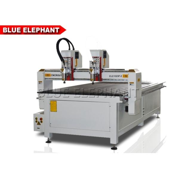 Double Separate Heads Computerised Wood Carving Machine , Precision Stamp