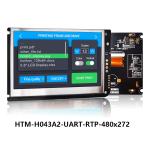 4.3 Inch UART Resistive Touch Screen TFT LCD 480x272 Display With Lcd Controller