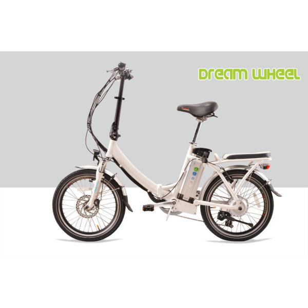 Full Size Electric Folding Bike For Adults , Lightweight Folding Ebikes 21.5kgs