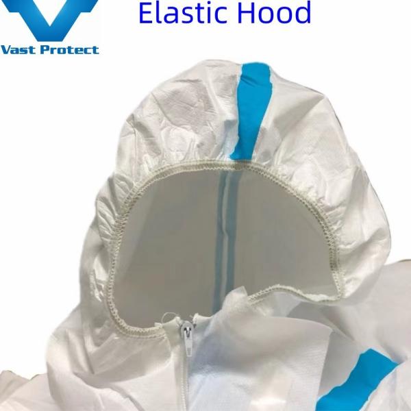 Style Jumpsuit Non-Toxic Disposable Blue Sealed Seam Tape White Micro Film Coverall