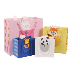 China CMYK 4 Color Offset Printing Paper Box Bag for Cartoon Cute Animal Gift Shopping wholesale