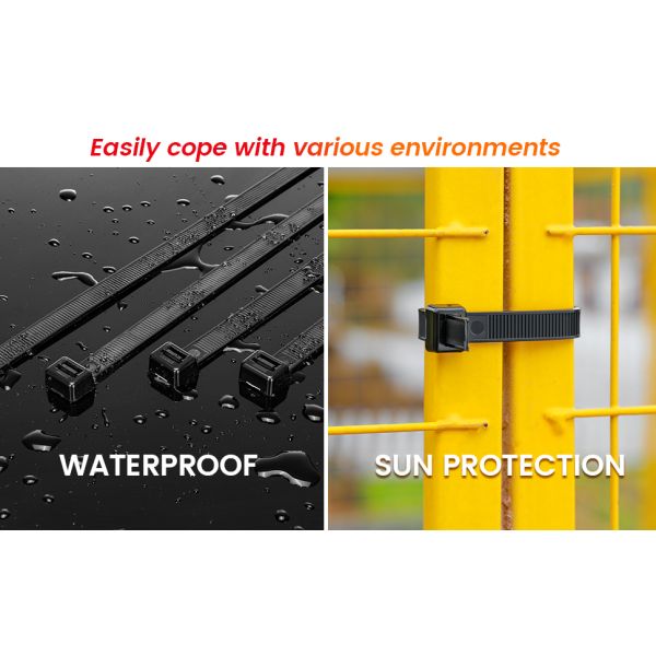 14 Inch Double Sided Zip Ties 350mm Length Environmental Friendly