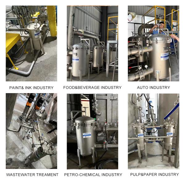 Bag Type Stainless Steel High Efficiency Pre Filtration Oil Filter With Housing For Edible Oil