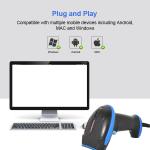 Wired Handheld Bar Code Scanner Adjustable Stand Automatic 1D Support Windows