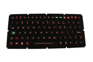 Ruggedized Computer Silicone Rubber Keypad IP67 EMC USB PS2 Wired With Backlit