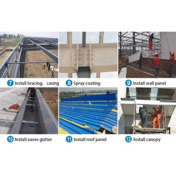 Custom Size Steel Agricultural Buildings Grain Storage Building Complex